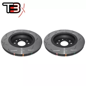 DBA T3 4000 SERIES SLOTTED REAR ROTORS PAIR FIT VW GOLF R32 MK5 - Picture 1 of 2
