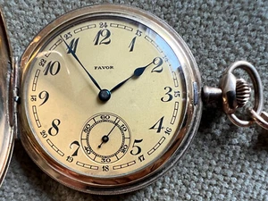 Antike FAVOR Schätzle & Tschudin Savonette Taschenuhr - Büffeluhr 51 mm ca. 1930 - Bild 1 von 13