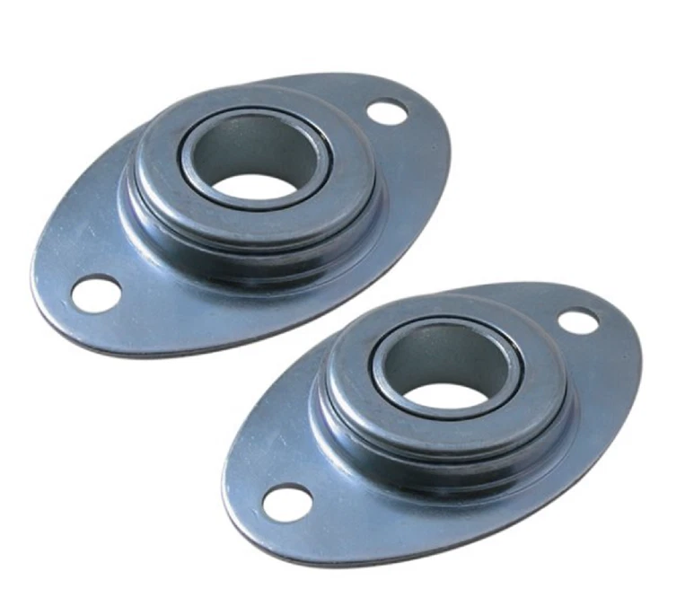 2 Garage Door Foot ball Bearing 1" Flanged with Oval Plate - Trailer/Truck Door  - Image 1 of 1