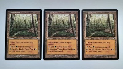 MTG Magic Vintage cards 3x Tinder Farm from Invasion  - Image 1 of 2