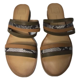 Woman's Dolce Vita Flip Flops Sandals SZ 8.5 M, Light Brown / Multi Color Straps - Picture 1 of 5