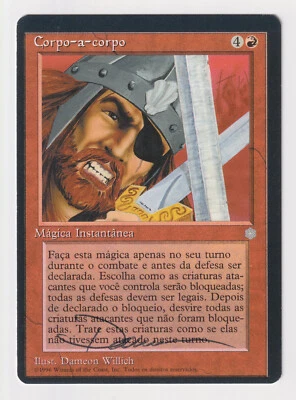 Miscut Signed Portuguese Melee Proof LP Ice Age Artist Dameon Willich MTG AP! - Image 1 of 2