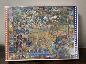 White Mountain Puzzles The Civil War Map 1000 Piece Puzzle Brand New Sealed - Picture 1 of 6