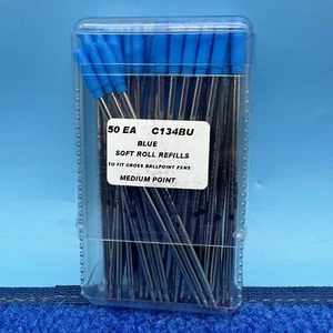 Monteverde Medium Ballpoint Refill For Cross Ballpoint Pens Blue 50/Pack C134BU - Picture 1 of 2