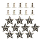 10pcs Vintage Silver Star Studs - Versatile Accessories for Clothing and Jewelry