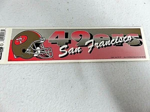 Pegatina parachoques vintage de fútbol americano americano de la NFL de la década de 1990 logotipo del equipo - Imagen 1 de 1