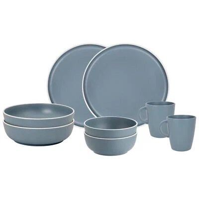 BRUNNER TÊTE-À-TÊTE GESCHIRRSET 8 TEILIG GESCHIRRSET DOLOMIT BLAU CAMPING - Bild 1 von 3