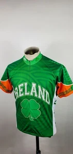 Performance Ireland Cycling Jersey Green Medium Celtic Knot Shamrock - Imagen 1 de 8