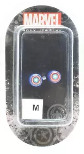 Marvel - Body Jewelry Captain America Magnetic Fake Gauge Plug Pair - 2011 - Picture 1 of 1