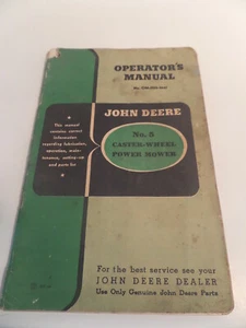 John deere No 5 caster wheel power mower manual (L-1) - Imagen 1 de 1