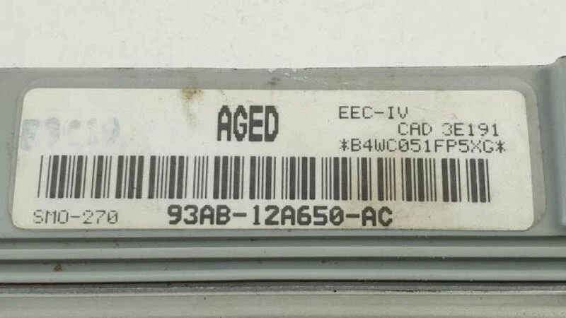 93AB12A650AC centralina motore per FORD ESCORT CABRIO XR3I 1986 1306108 - Immagine 1 di 4