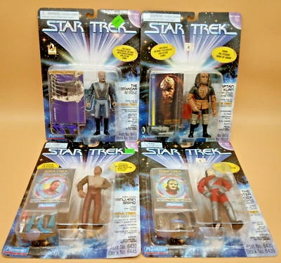1995-97 Playmates Star Trek Figures Kurn Jem'Hadar Benjamin Sisko Tosk Lot of 4 - Image 1 of 4
