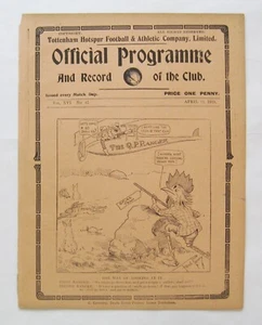 TOTTENHAM HOTSPUR v QUEENS PARK RANGERS QPR Reserves 1923/1924 (19/4/24) VG Cond - Picture 1 of 3