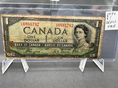 1954 Bank Of Canada $1 Devils Face Bank Note SN# HA6881782 - Image 1 of 4