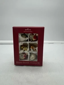 Hallmark Keepsake Miniatura Set di 6 Pezzi Ornamenti in Vetro Polonia - Foto 1 di 6