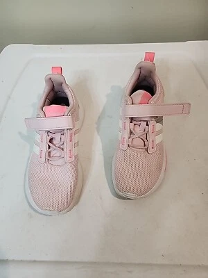 Adidas Racer Baby Toddler Girls Sneaker Size: 1K Pink/White Racer TR211 - Image 1 of 4