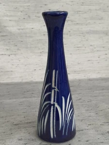 Small Blue & White Ceramic Bud Vase - Picture 1 of 9
