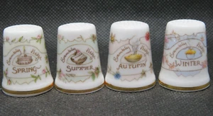 ROYAL DOULTON ENGLAND THIMBLE - JILL BARKLEM 1982 - FULL SET FOUR SEASONS - Imagen 1 de 13