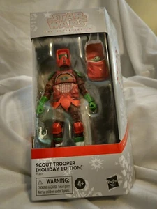 STAR WARS THE BLACK SERIES SCOUT TROOPER HOLIDAY EDITION WITH GROGU - Picture 1 of 2