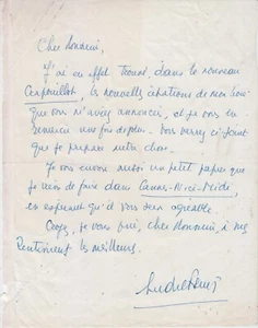 André FIGUERAS, écrivain. Lettre autographe à Jean GALTIER-BOISSIÈRE - 1958 - Picture 1 of 2