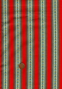 100% Baumwollstoff Vintage rot grün Blumen Streifen Weihnachten Patchwork Handarbeit - Bild 1 von 1