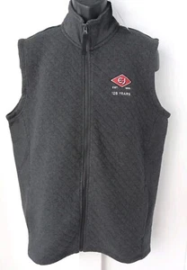 Charles River Sweater Vest Mens Large Full Zip Gray EJ Electric Company NWT - Picture 1 of 13