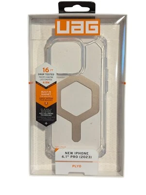 i3. Funda MagSafe UAG Plyo Series para Apple iPhone 15 Pro - Hielo/Dorado Foto 1 de 2
