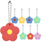 8PCS Silicone Flower Keychain for Key Ring Decoration