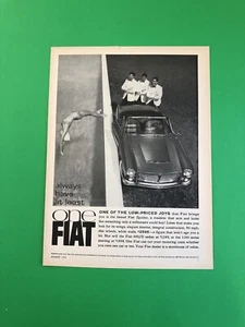 1962 FIAT SPIDER ORIGINAL VINTAGE PRINT AD ADVERTISEMENT PRINTED - Bild 1 von 1