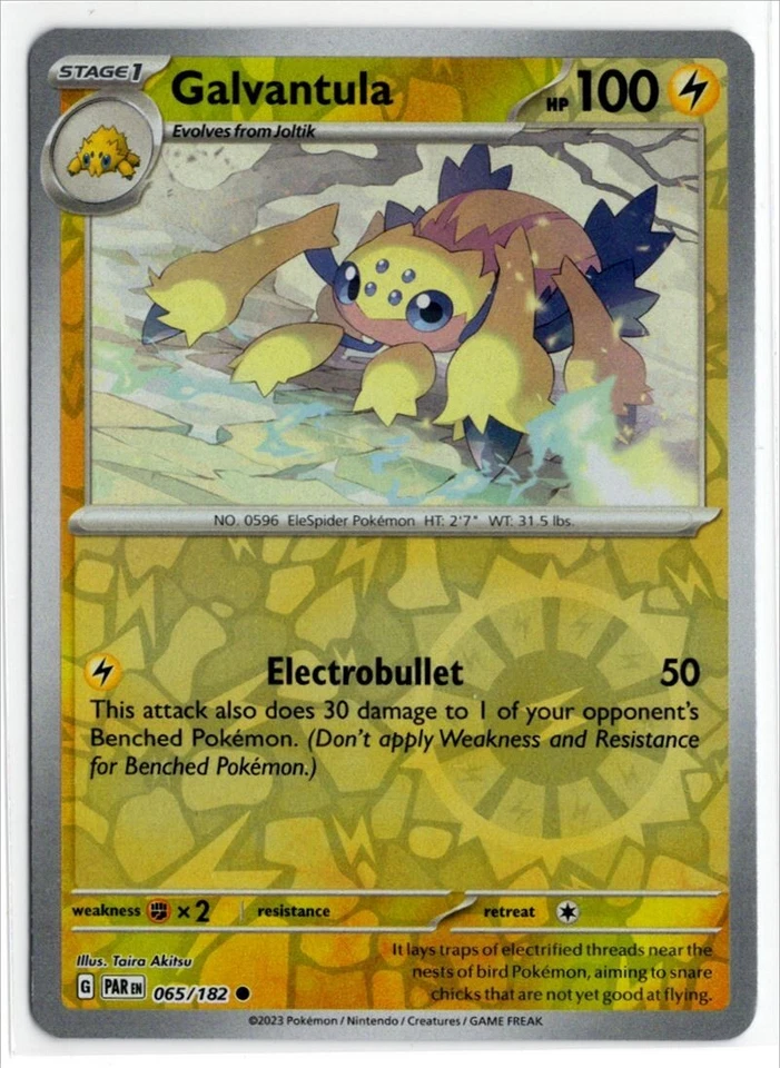 Pokemon Paradox Rift Reverse Holo 065/182 Galvantula - Image 1 of 1