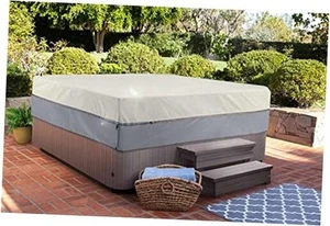 Waterproof Hot Tub Cover Outdoor Square SPA Hard Cover Protector 96 x 96 x 20H - Picture 1 of 8