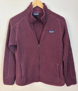 Patagonia Jacket Womens M Maroon Wine Fleece Better Sweater Full Zip Gorpcore - Picture 1 of 9