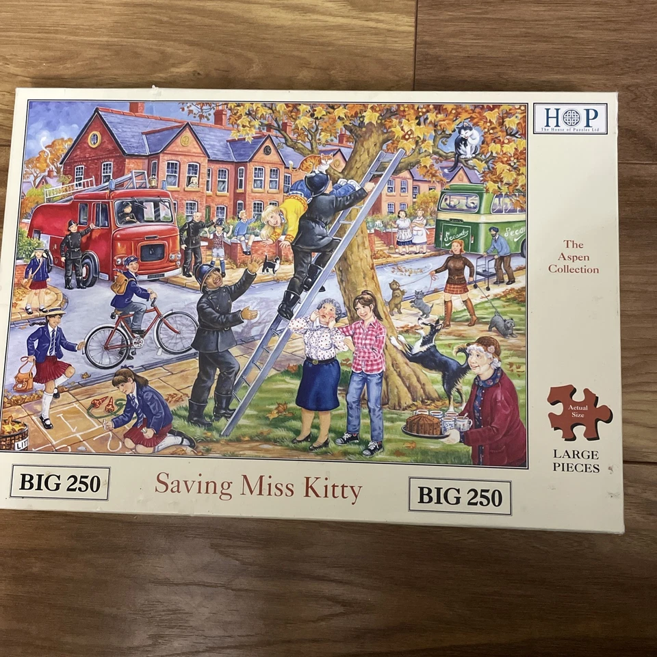 The House of Puzzles, Saving Miss Kitty, BIG 250 Piece Jigsaw Puzzle - Image 1 of 1