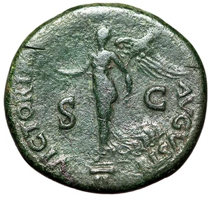 Nero Dupondius "Sieg mit Palme" Lyon fein - Bild 1 von 5