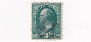 1881 BRIEFMARKE US SCOTT 207 "Washington" 3 CENT GEBRAUCHT - S - Bild 1 von 1