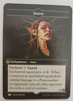 Arena of the Planeswalkers Duress  Replacement Game Card MTG Enchantment  - Image 1 of 2