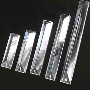 10pcs One Hole Clear K9 Crystal Prisms Chandelier Lamp Hanging Parts Party Decor - Picture 1 of 7