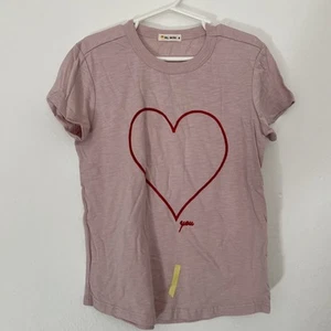 Marine Layer mini Pink heart Shirt Size 6 NWOT Has Flaw - Picture 1 of 6