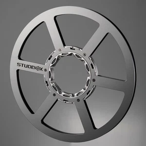 1X Studevox 10.5" Edge Polished Silver Aluminium Tape Reel For Tape Recorders - Picture 1 of 8