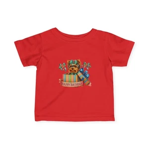 Happy Birthday lustiges Hund Geschenk Kleinkind Säugling T-Shirt Größe 6 M-24 M - Bild 1 von 19