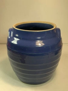 Tarro de cerámica vintage Monmouth Western gres azul cobalto 7 pulgadas - Imagen 1 de 10