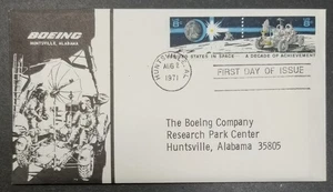 Apollo 15 Moon Landing BOEING Corp. Official FDC with Letter to Employee #1435a - Bild 1 von 2