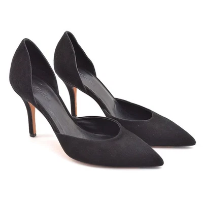 Womens Vince Paulette Pointed Toe Pumps 39.5 / 8.5 Black Suede Heels Shoes Italy - Image 1 of 4
