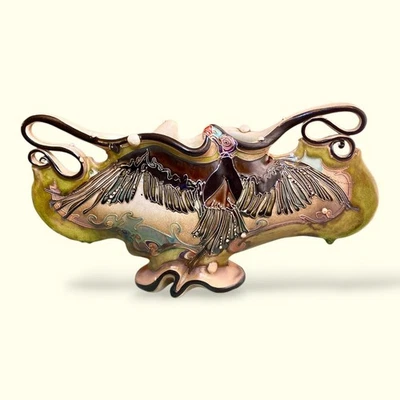 Jarrón/vasija firmada Carol Long Turkey Vulture, cerámica artística de estudio hecha a mano Foto 1 de 4