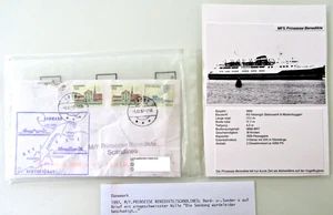 Schiffspost DANMARK Schiff M/F PRINSESSE BENEDIKTE in Beschädigungshülle 1997 - Bild 1 von 4