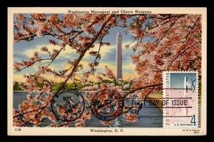DR WHO 1960 FDC JAPAN/US RELATIONS WASINGTON MONUMENT MAXIMUM CARD M60136 - Picture 1 of 2