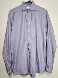 Eton Shirt Mens 15.5 Contemporary 39 Signature Twill Dress Button Up Purple - Picture 1 of 8