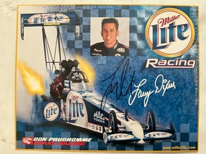 2002 LARRY DIXON Signed MILLER LITE NHRA Autograph Top Fuel Promo Handout 8"x11" - Picture 1 of 3