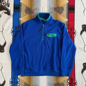 Vintage Polo Ralph Lauren 1/4 Zip Fleece Pullover Jacket Size XL Blue Green - Picture 1 of 8