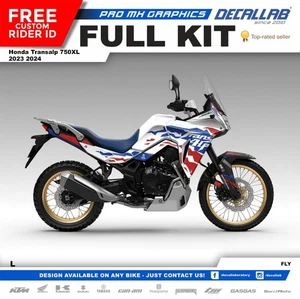 Honda Transalp 750 XL 2023 2024 Super Durable Graphics Set Decal Kit Decallab - Picture 1 of 6